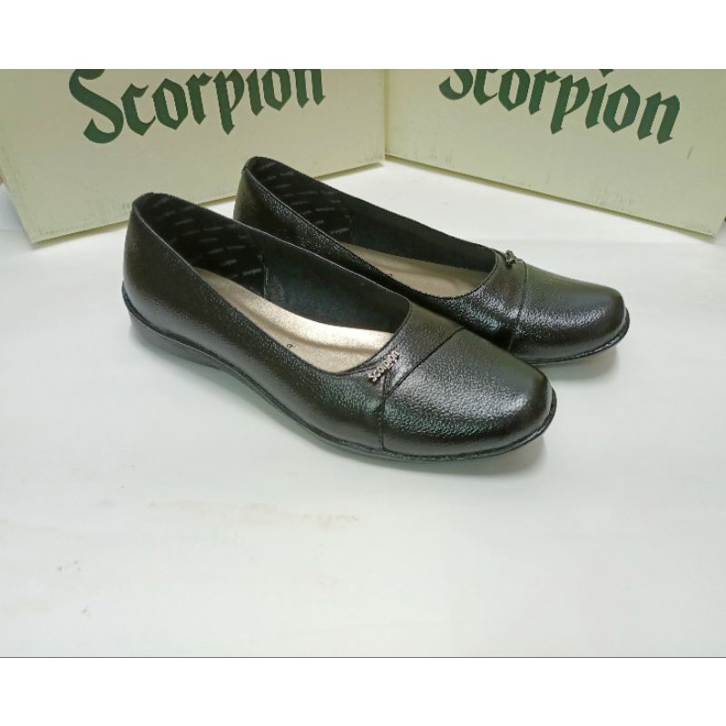 Sepatu Kulit Wanita Scorpion 6249 Flat Shoes