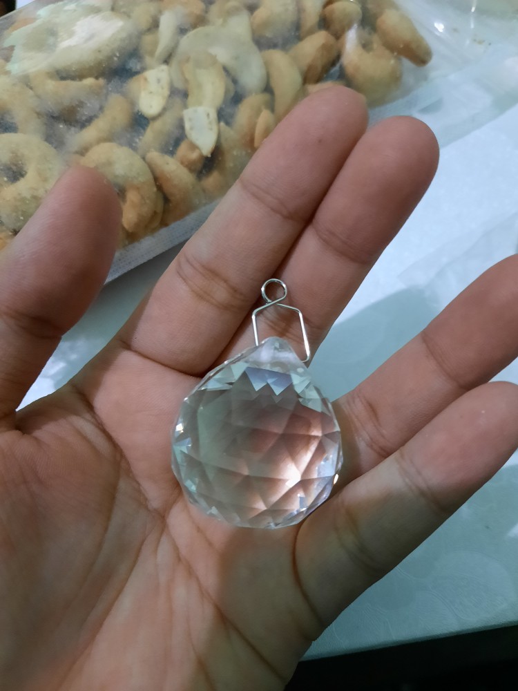 Aksesoris Kristal Lampu Hias Lilin Chandelier Baso Bakso Bola 40 Mm Bening Ungu Pink Hitam Kuning