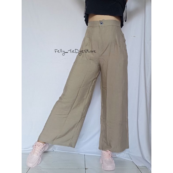 Kulot HW highwaist polos rayon fit to L