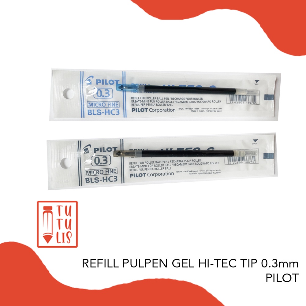 

Refill Bolpen Gel Pilot Hi Tech Tip 0.3mm (BLS-HC3)