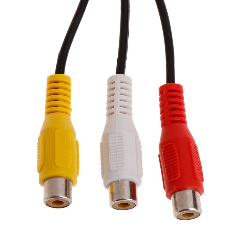 btsg 1PC 3 RCA Male Jack to 6 RCA Female Plug Splitter Audio Video AV Adapter Cable