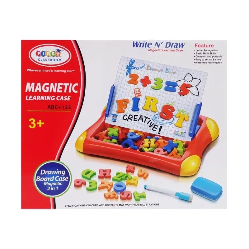 Magnetic Learning Case - Mainan Edukasi Anak Papan Tulis Magnetik 2in1 - Papan Tulis Magnet