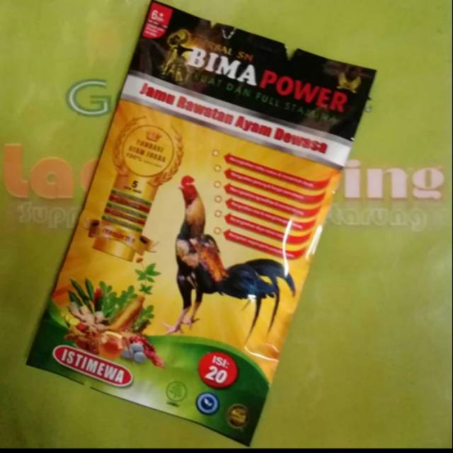 1 SASET BIMA POWER 20pil SN jamu herbal rawatan ayam tarung harian kamlang sasana ngapak