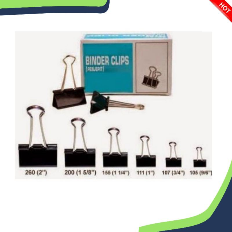 

BINDER CLIPS / JEPITAN KERTAS 2FM 107 1 BOX ISI 12 PCS