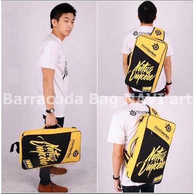 Apparel Gamers Tas Gaming Barracuda navi art yellow bag V5 Gaming Bag Terbaik