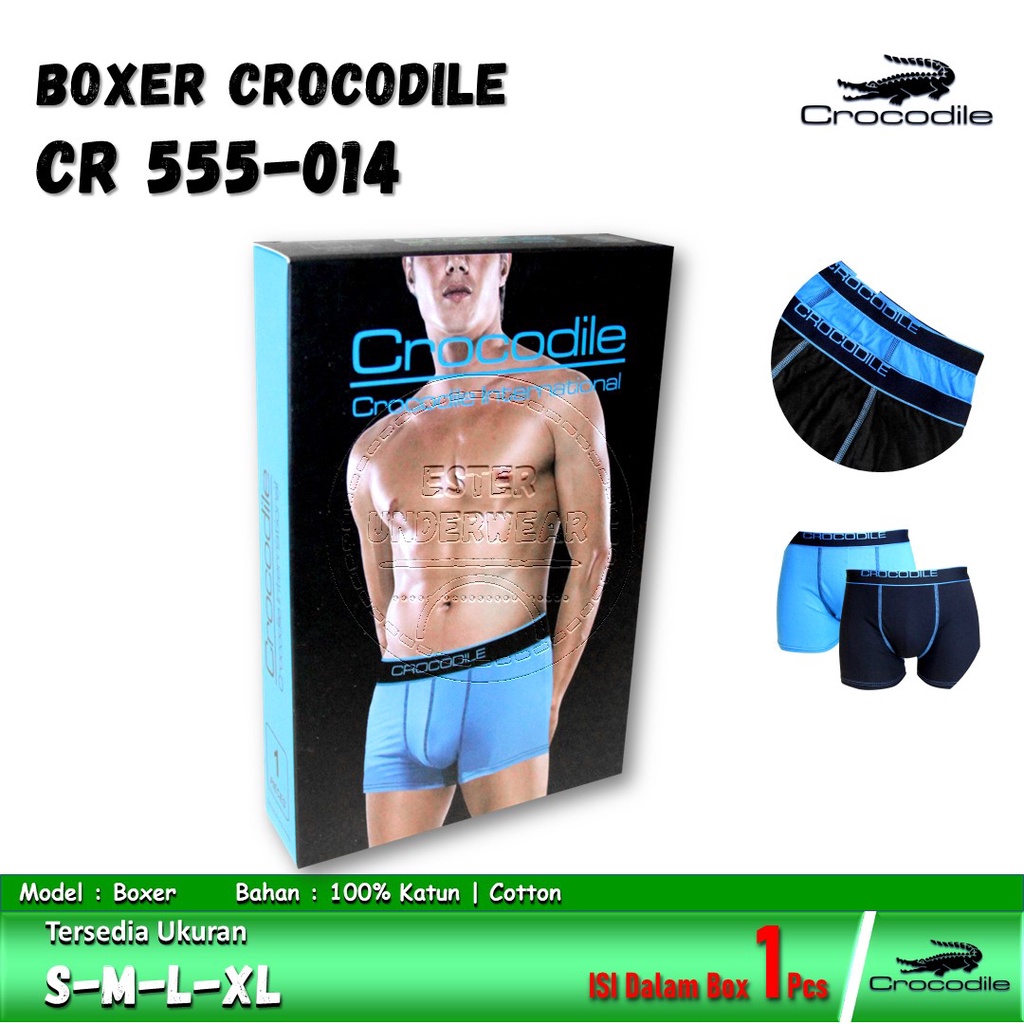 Celana Boxer CROCODILE BXCR 555-014 ISI 1 Pcs