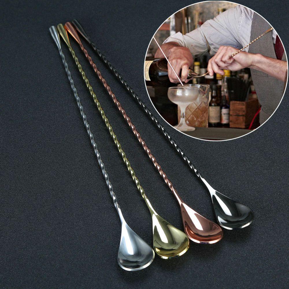 Suyo Sendok Cocktail Alat Bartender Pengaduk Stainless Steel Ramah Lingkungan