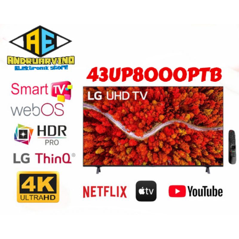 LG LED TV UHD 43 INCH 43UP8000PTB 4K SMART UHD TV NEW 2021