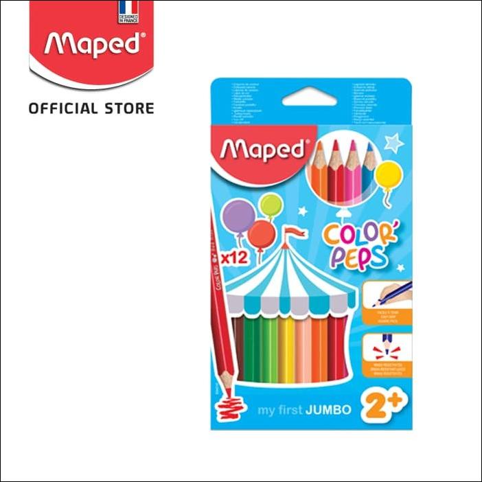 

Maped Pensil Warna Color Pencils Jumbo 12' - Cardboard