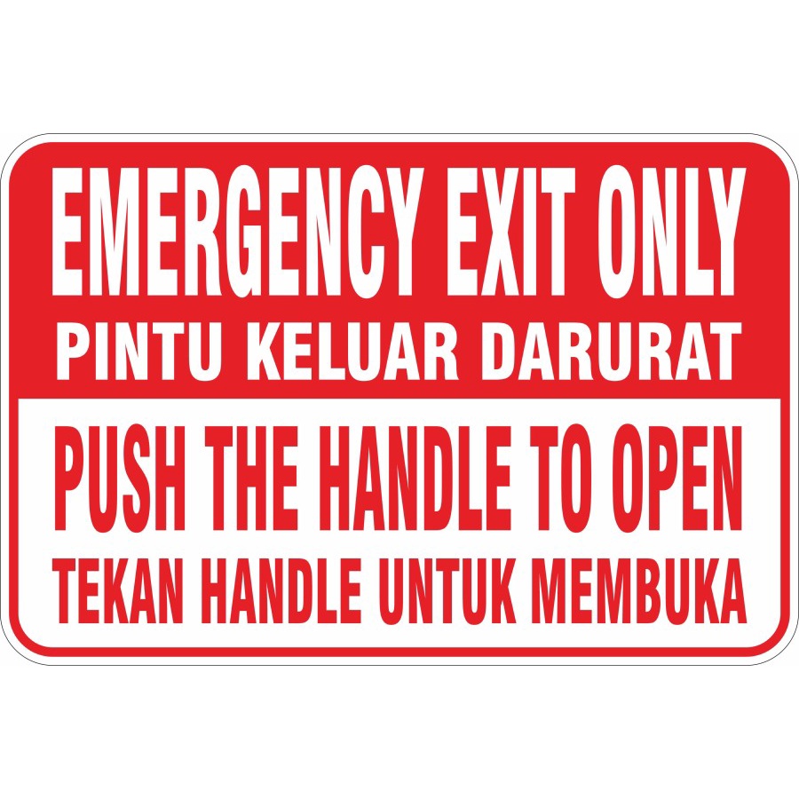 

STIKER VINYL EMERGENCY EXIT