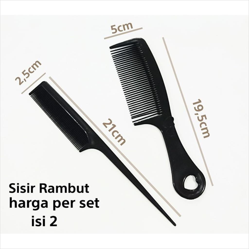 YA 551 - 2 in 1 sisir hitam polos