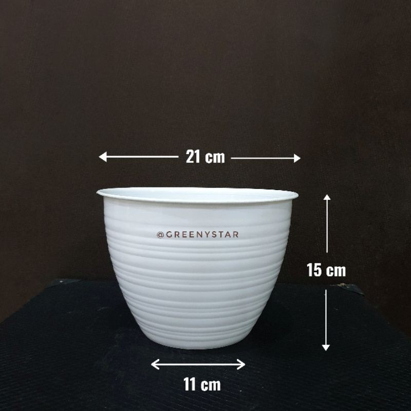 Pot model tawon 21cm putih, pot guci 21cm, pot 21cm, pot tawon 21