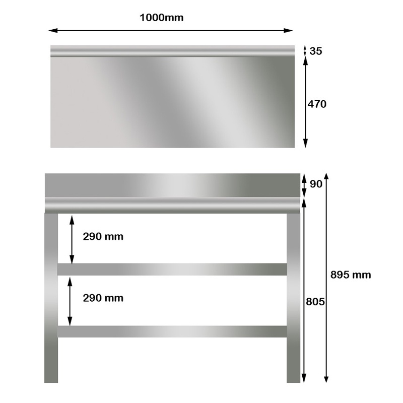 Termurah Meja Stainless Steel MrDapur MS 3 Bisa instant