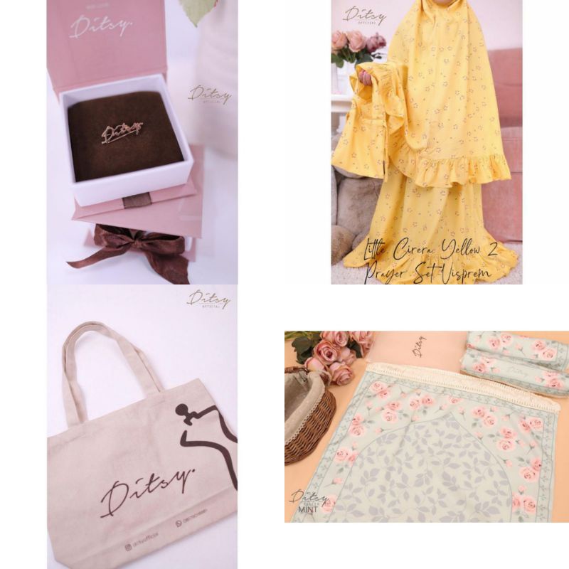 Brooch | Totebag | Sajadah Ditsy | Little Prayer Set Ditsy