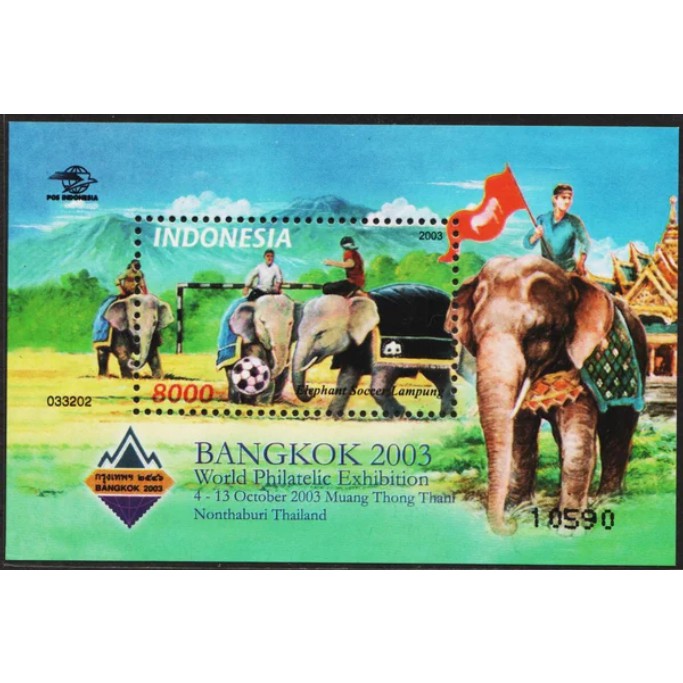 

Perangko Filateli I21 Indonesia MNH Souvenir Sheet 04.10.2003 Stamp Exhibition Bangkok 2002