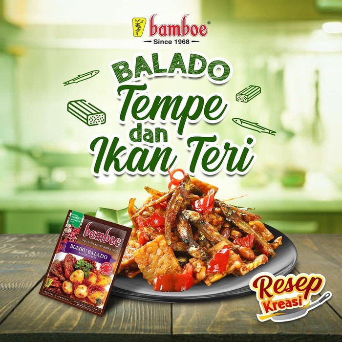 

Kreasi Bamboe Balado - Balado Tempe dan Ikan Teri