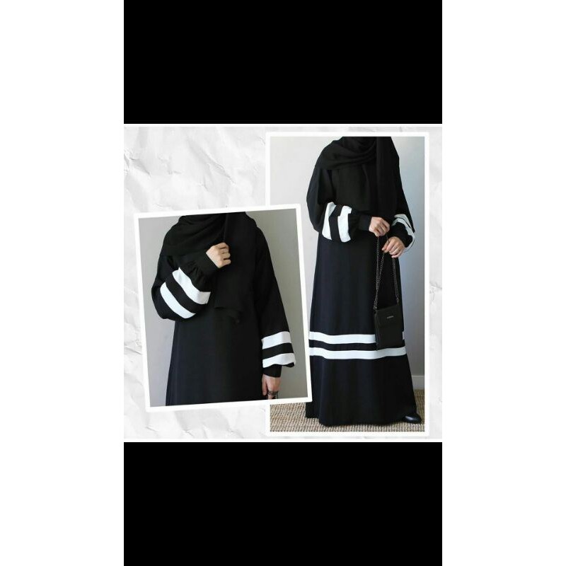 EXCLUSIVE ABAYA SAUDI TERMURAH / ABAYA SAUDI DOUBLE LIST / ORIGINAL SAUDI ABAYA
