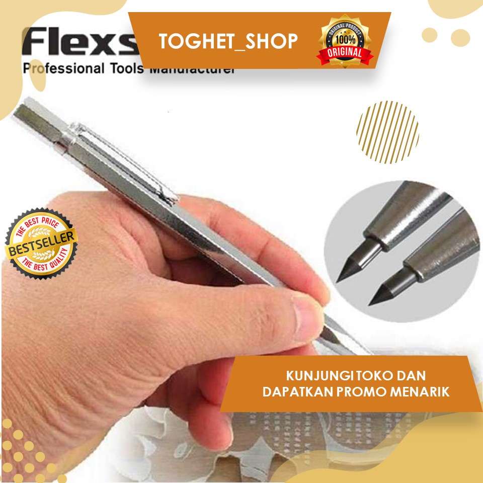 

Pena Ukir Pulpen Ukir Metal Besi Kayu Kaca Aluminium Engraving Scriber Tungsten Carbide Tip