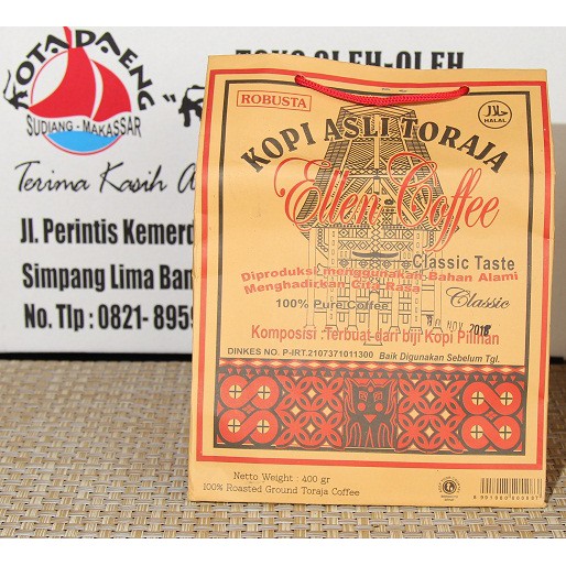 

Kopi Robusta Toraja Ellen 400 gr