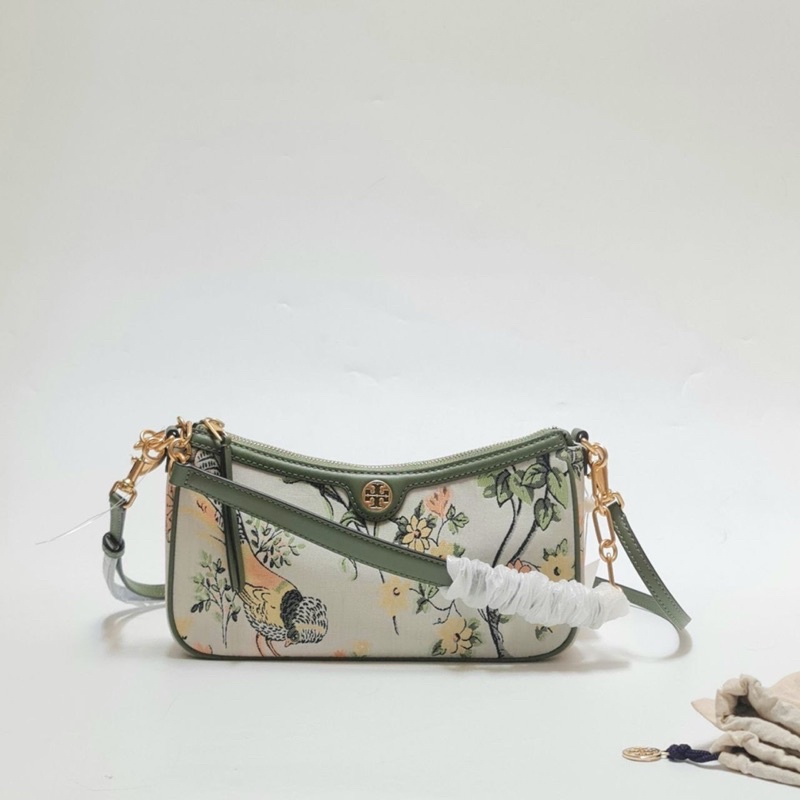 TB T MONOGRAM BROCADE STUDIO WINTER SAGE 26x14x6