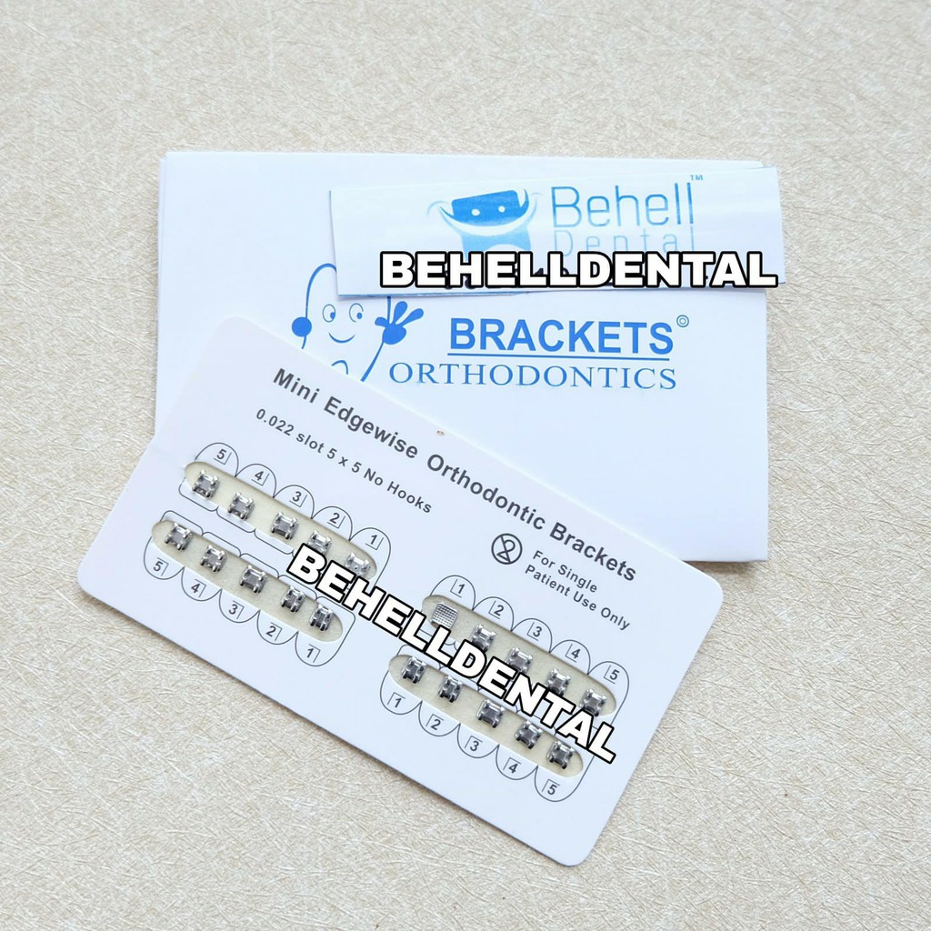 BRACKET BEHEL AMPLOP BIRU • Permanen ORTHODONTICS BRACES KAWAT GIGI FANCY EDGEWISE 0.22 NO HOOK MINI - Kawat Dental Metal