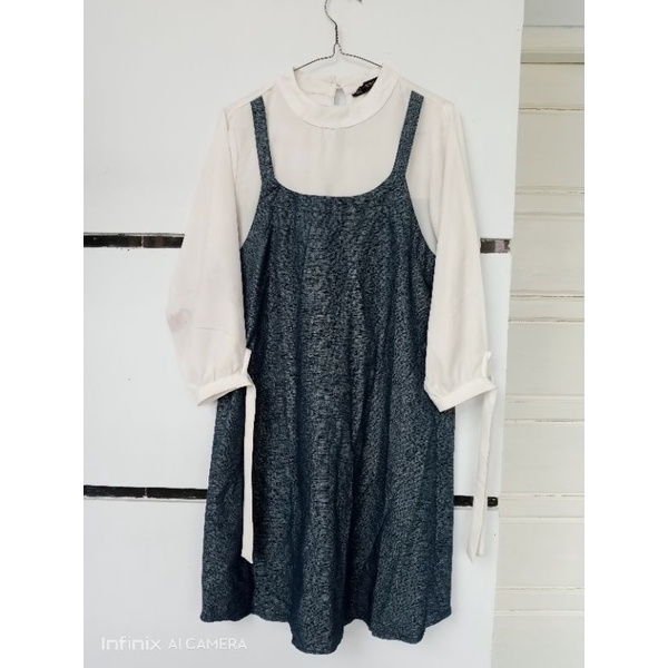 Pre❤ Tunik set kain jeans brand RAMAYANA