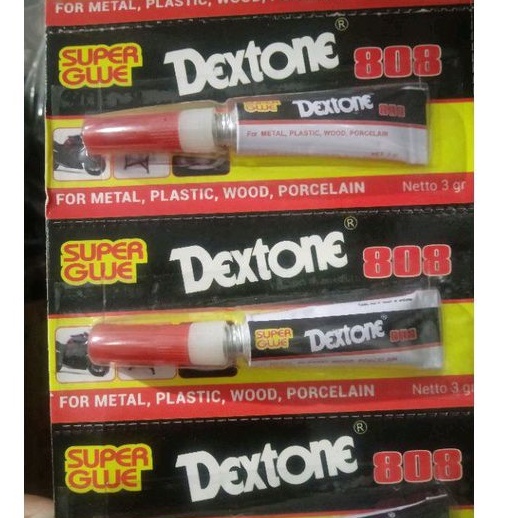 

Dextone Lem cair lem tetes super glue 3gr kemasan mini super kuat