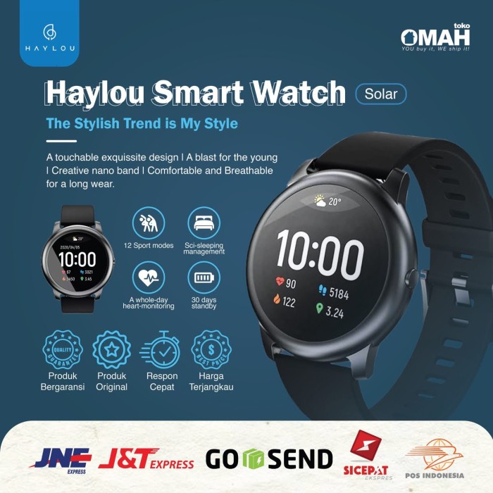 Xiaomi Haylou Solar LS05 Smartwatch Original Jam Tangan Garansi