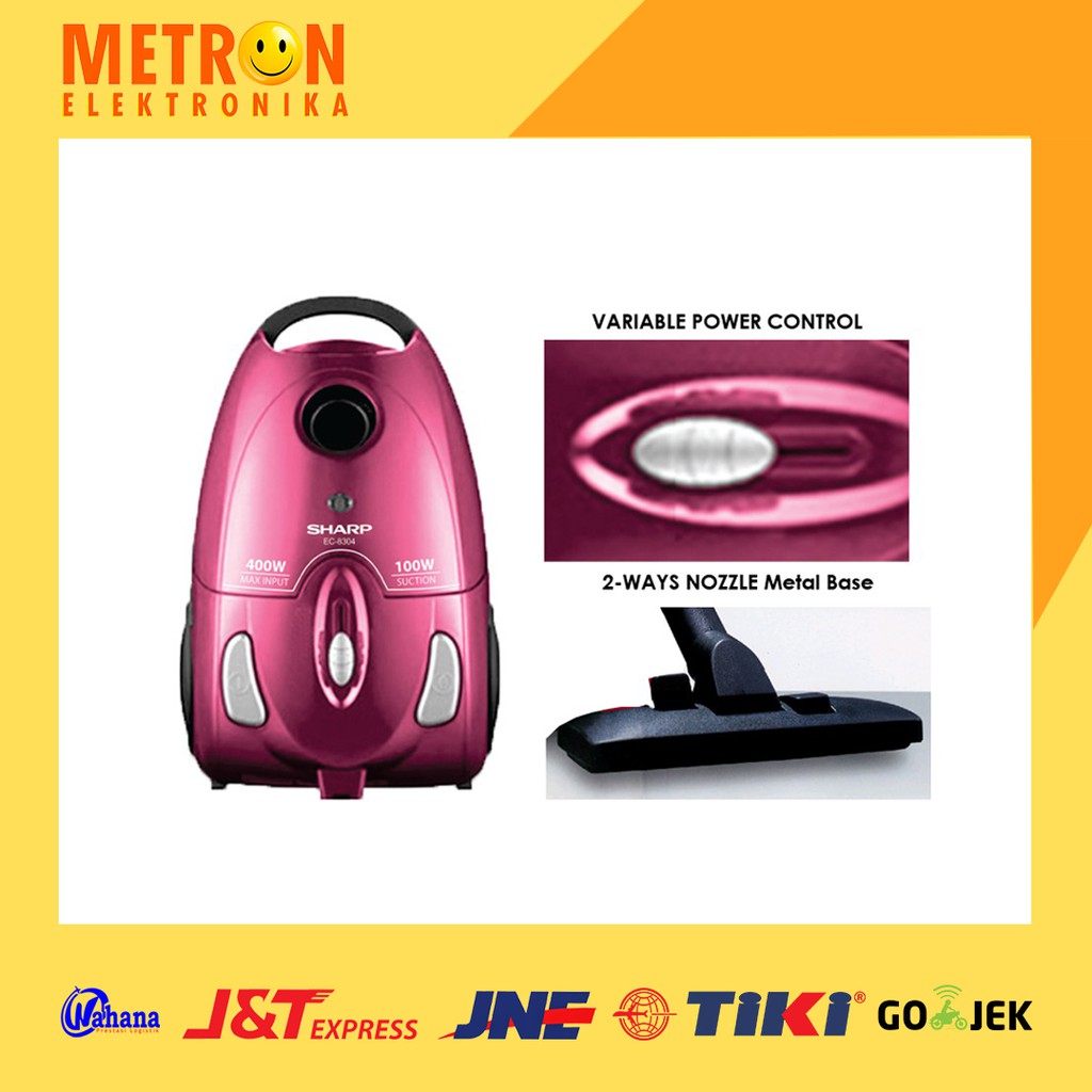 SHARP EC 8305 P PINK / VACUM CLEANER 400 W / PENGHISAP DEBU / EC8305P