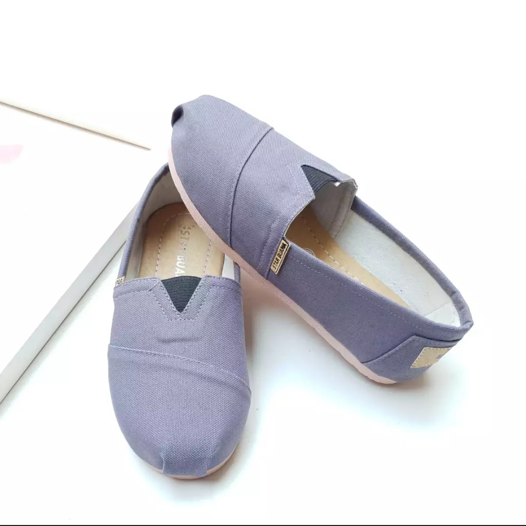 Sepatu Flat  Shoes  Slip On Anak  Perempuan Kanvas Shopee 