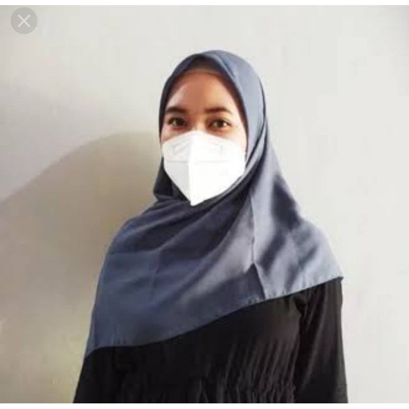 Hijab segi empat paris premium polos by : catlyn carla-Abu muda