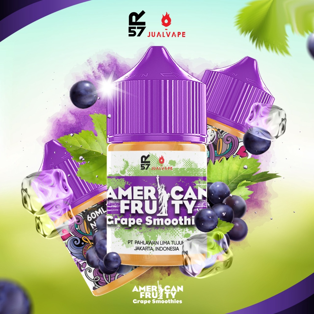 AMERICAN FRUITY V3 GRAPE SMOOTHIES 60ML BY R57xJUAL VAPE AUTHENTIC