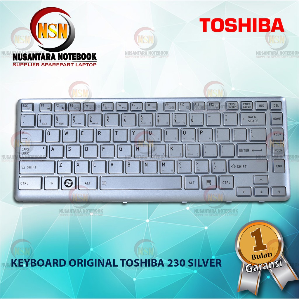 Keyboard Original Toshiba Portege T230 T235 Series Silver