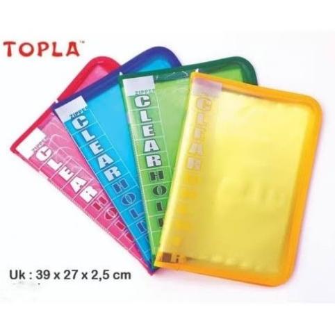 

Office & Stationery | Document Organizer | Topla 555 Zipper File Clear Holder Document Keeper Map Isi Plastik | Best Seller