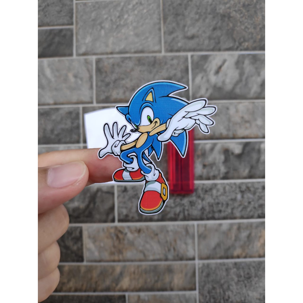  Stiker  Vinyl Sonic Karakter  Motor  Helm Laptop Casing HP 