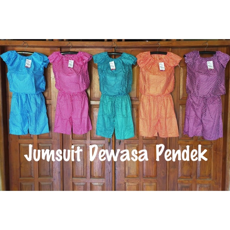 JUMPSUIT WANITA OVERALL MOTIP ONDE WARNA KIRIM RANDOM