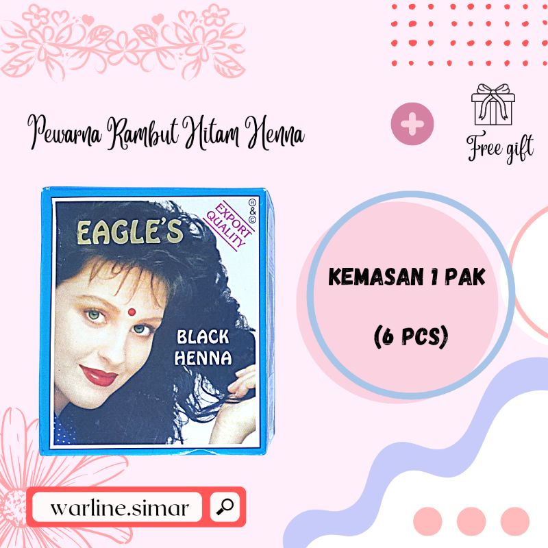 Pewarna Rambut Hitam Henna Hena Cat Rambut Hitam Semir Rambut Hitam Pewarna Rambut Halal