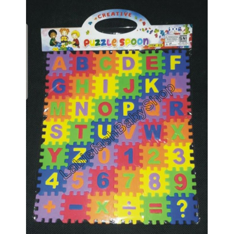Mainan Puzzle Spon Mini / Mainan Edukasi Anak Puzzle Spon Mini / Mainan Puzzle abjad / Puzzle angka