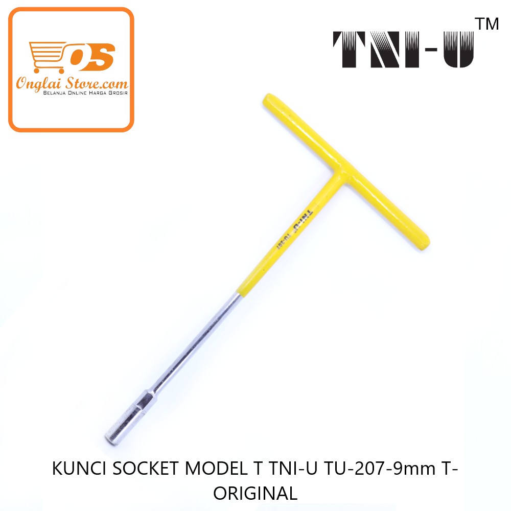 KUNCI SOCKET MODEL T TNI-U TU-207-9mm   T-ORIGINAL T型套筒 (HARGA PROMO)
