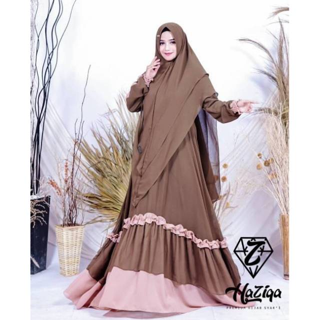 Aqwila ori branded Haziqa gamis syar'i cantik terbaru murah