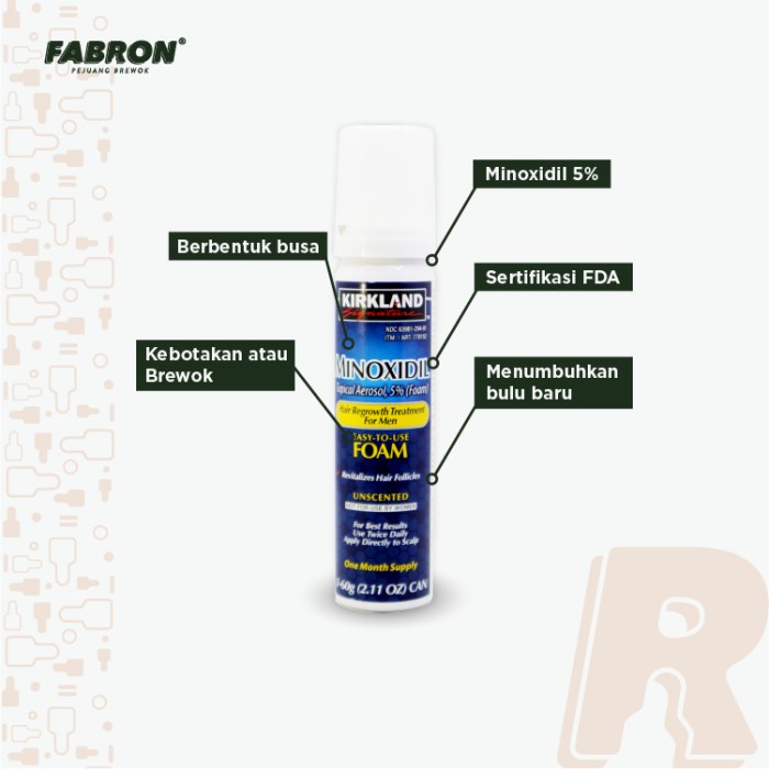 RAMBUT-VITAMIN-SUPLEMEN- MINOXIDIL FOAM KIRKLAND 5% -SUPLEMEN-VITAMIN-RAMBUT.