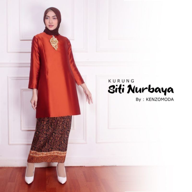 SETELAN KEBAYA KURUNG SITINURBAYA/KEBAYA KURUNG/KEBAYA MELAYU/KEBAYA KURUNG TAFETTA