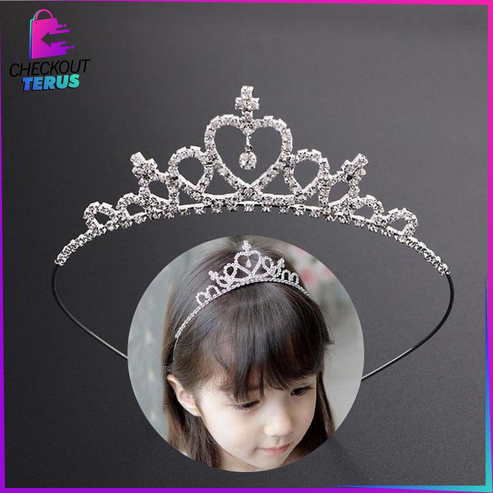 CT K81 Mahkota Wanita Korea Fashion Bando Princess Mahkota Anak Perempuan Bando Mahkota Anak Mahkota Ulang Tahun