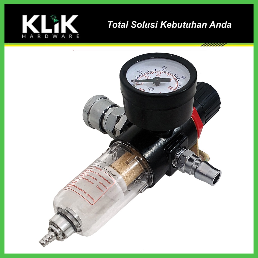 Air Filter Regulator 1/4 Inch Saringan Udara Angin Kompresor Plug N Play