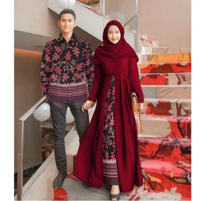 PROMO 5 warna CP SARWENDAH / Couple batik sarwendah / couple muslim murah