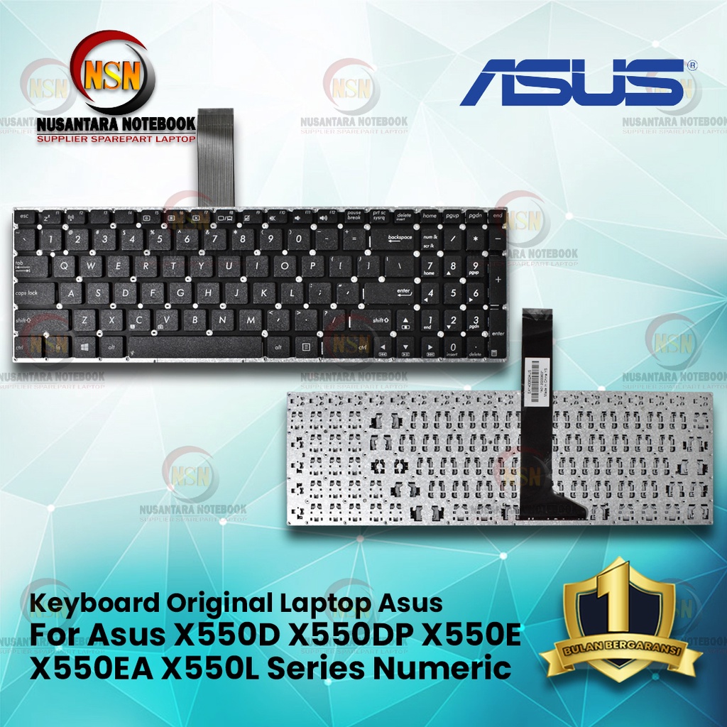 Keyboard Laptop Asus X550D X550DP X550E X550EA X550L SERIES numeric