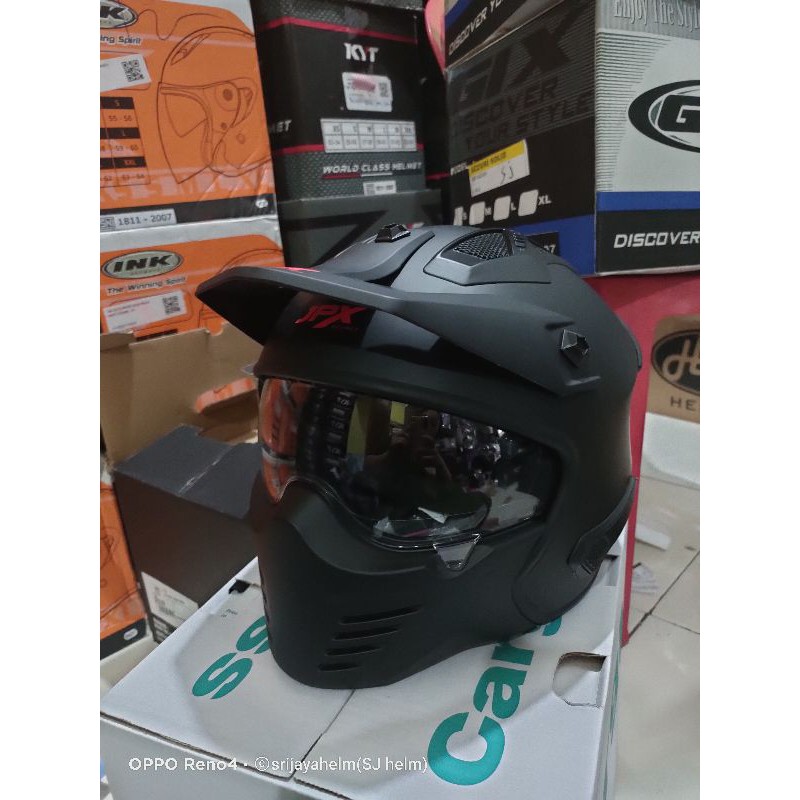 HELM JPX MX 726_R NEW BLAK DOFF/HITAM DOFF