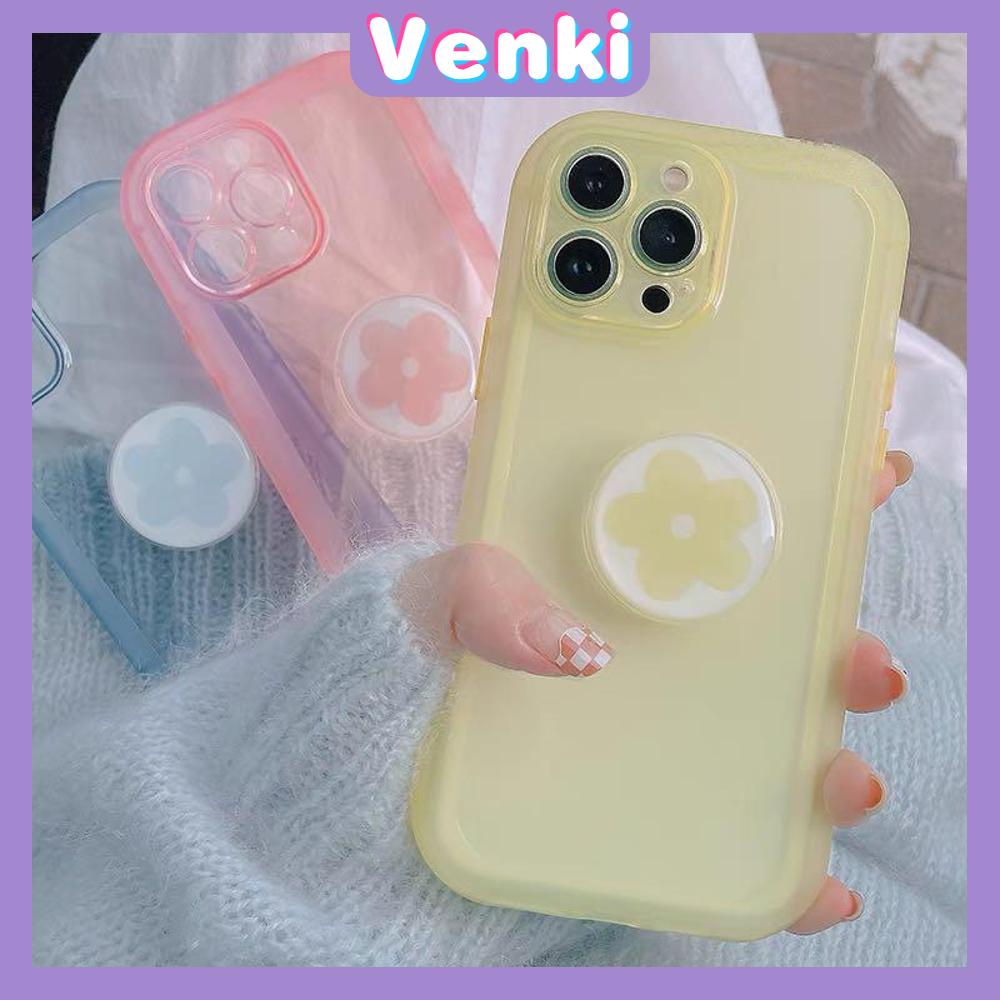 iPhone Case with Grip Cute Folding Stand Clear Case Soft Case TPU Airbag Shockproof Protection Camera Candy Color Compatible For iPhone 14 Pro Max 14 Plus 13 Pro Max 12 11 XR 7Plus