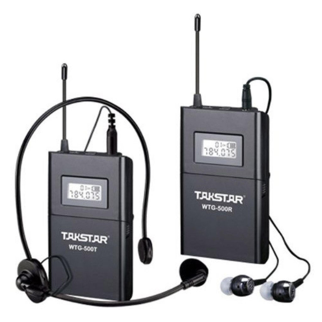Takstar UHF Wireless Tour Guide System 1 Receiver 1 Transmitter - WTG-500 [Gadget.Nation]