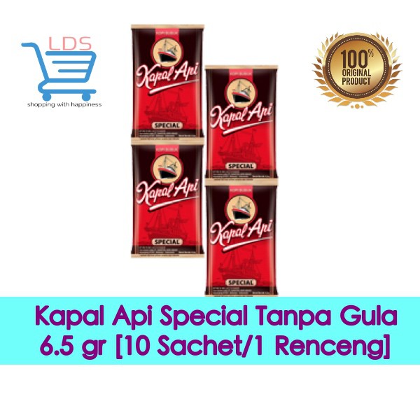 

KOPI KAPAL API SPECIAL TANPA GULA 6.5 gram 6.5 gr 6.5gram 6.5gr [10 SACHET]
